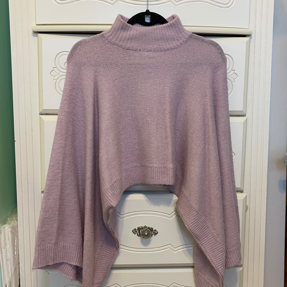 Purple crop sweater